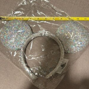 Sparkling Silver Mouse Ear Headband